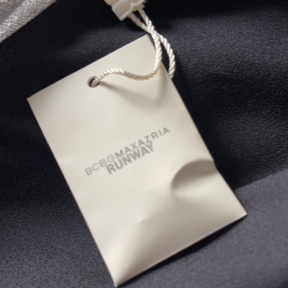 NWT BCBGMAXAZRIA Runway Asymmetrical cold shoulder color block tunic dress XXS - Picture 10 of 16